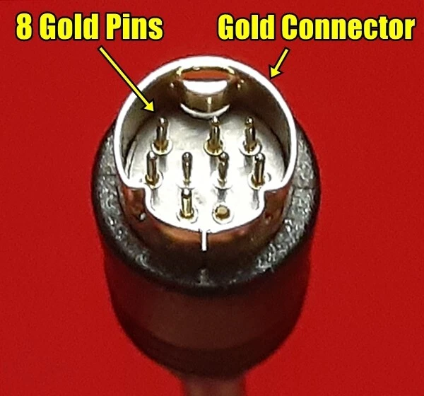 Sega 32X AV Cable & GOLD 8 PIN Link Data for Sega Genesis 2 Console System NEW - Image 2 of 4
