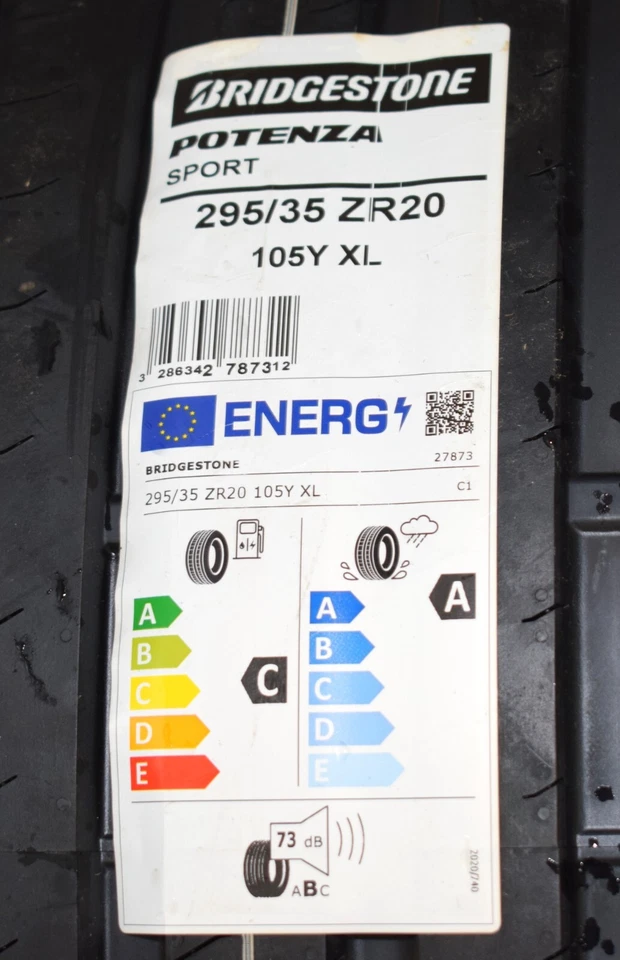1 pneu été BRIDGESTONE POTENZA SPORT  295/35 ZR20 105Y XL neuf - Photo 2/3