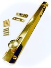 Surface Bolt Polished Brass AQ84 253x36mm Carlisle Brass c/w fittings
