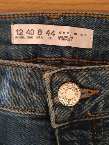 DENIM CO. UK12, W29", L31", Blue Stretch Denim SlimJeans Rise 12", Hem 12" vgc - Picture 5 of 6