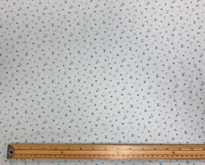 Türkis Blau Aqua Gemustert Floral Motiv 100% Baumwolle Patchwork Stoff