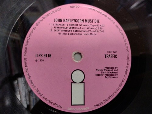 Traffic John Barleycorn Must Die - 1st press pink VG UK vinyl LP album record - Picture 3 of 8