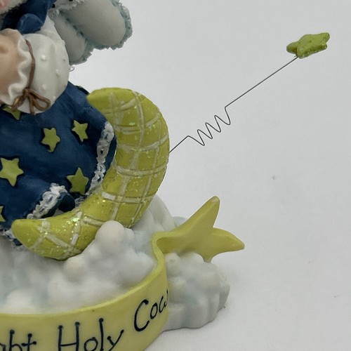 1997 VINTAGE ENESCO MARY'S MOO MOOS SILENT NIGHT, HOLY COW FIGURINE W/ Box Works - Picture 3 of 10