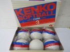 6 (Six) vintage Kenko S3C 12" White Softballs Cork Center Nagase Rubber Japan