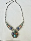Vintage Carolyn Pollack RELIOS Multi Gem Sterling Silver Necklace 31.7 Gr. — photo 1