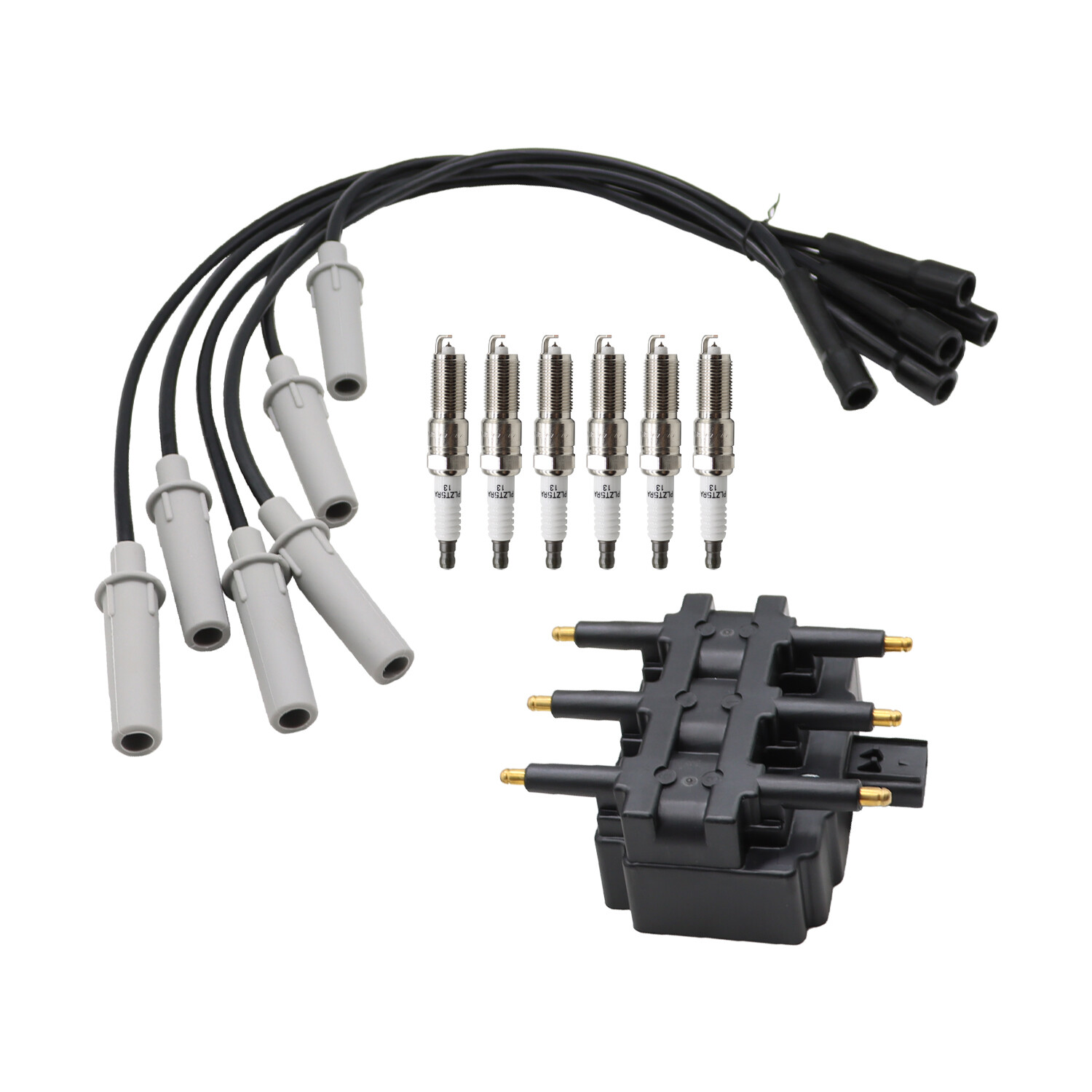 6* Spark Plugs + Wire Set Coil Pack For Town Country Grand Caravan 3.3L 3.8L US