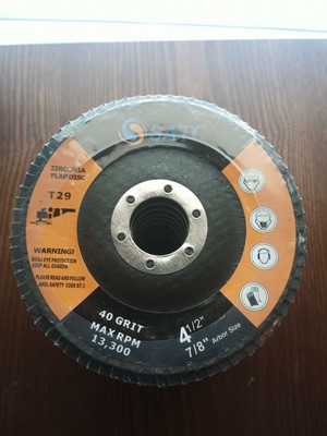10 Pack 4.5/" x 7//8/" Black Hawk 40 Grit Zirconia Flap Disc Grinding Wheels T29