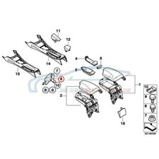 Original BMW 51169147054 - Halter Armlehne 1er