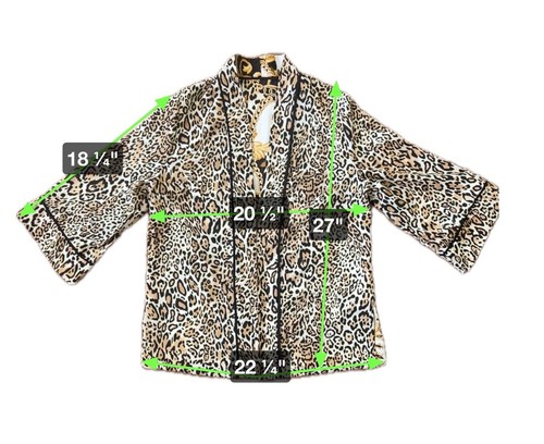 Chico’s Reversible Status to Animal Print Duster Jacket Size 1 M 8/10 Longline - Picture 10 of 10