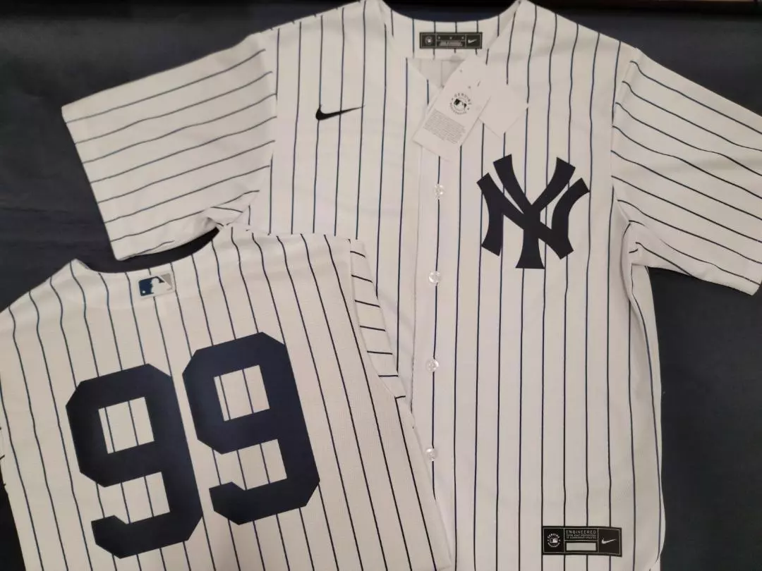 30327 MENS Nike NEW YORK YANKEES Judge Jeter Rizzo Sewn Baseball JERSEY NWT