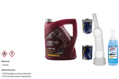 4L MANNOL Motoröl SAE 0W-40 LEGEND+ESTER inkl. Additiv Auslaufschlauch Reiniger