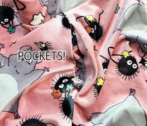 VTG Her Universe Studio Ghibli Spirited Away Soot Sprites Pink Velvet Skirt SM - Picture 6 of 6