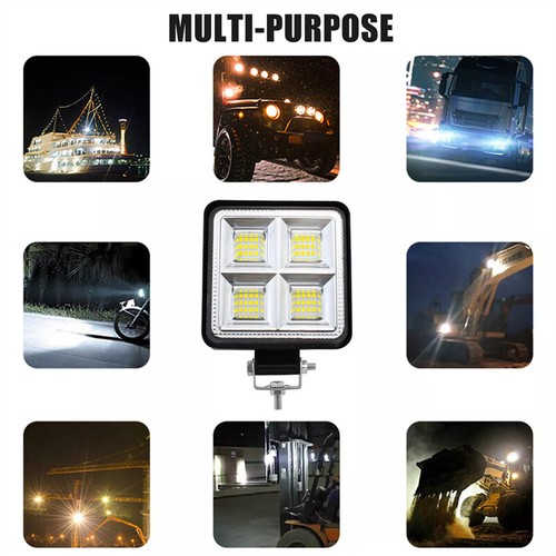 4" Inch 144W Flood LED Work Light Bar Lamp Driving Fog Offroad SUV 4WD Car Truck - Picture 10 of 12