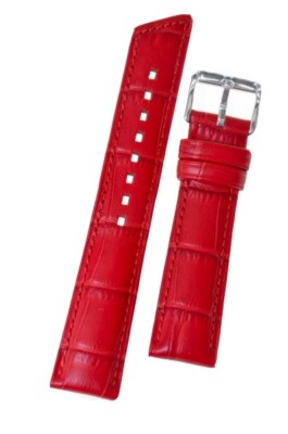 Hirsch Princess alligator embossed 12mm Red watch band straps Bargains Deals