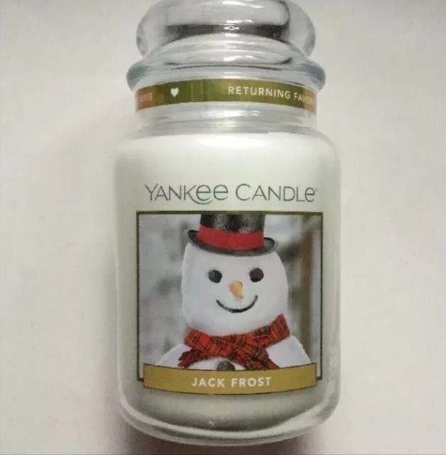 YANKEE CANDLE JACK FROST 22 oz. LARGE JAR HOLIDAY FAVORITE SCENT eBay