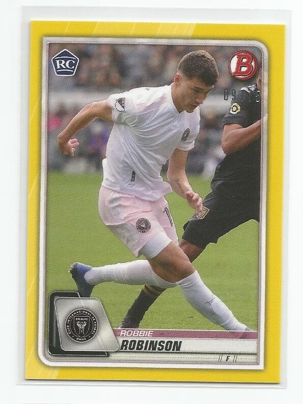 ロビンソンさま 専用ページ Robbie Robinson 2020 Bowman MLS Yellow 09/75 Rookie RC Inter Miami