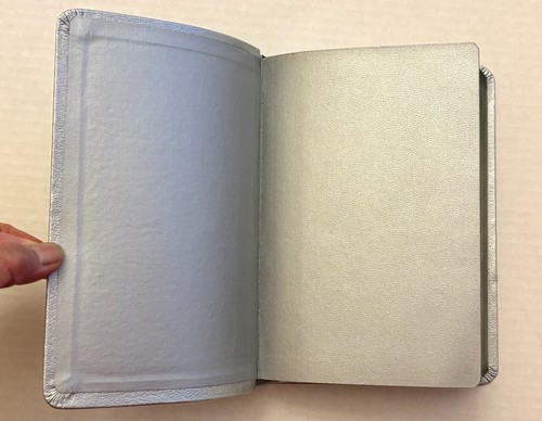 Vintage Dugan Silver Center Column Reference Edition KJV Leather Bible EUC w/Box - Foto 10 di 21
