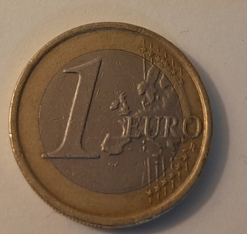 1 euro coin italy vir. man. 2008 misprint - Picture 2 of 2