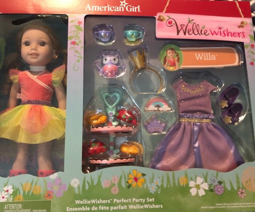 American Girl Wellie Wishers Perfect Party Set - WILLA with 21+ Pieces NEW