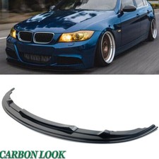 For Bmw E90 E91 M Sport Front Bumper Splitter Lip Carbon Fiber Look 2009-2012
