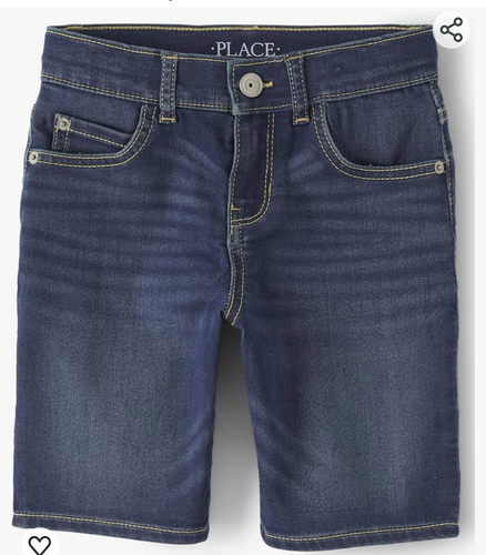 The Children Place Toddler Boys Stretch Denim short Dooley Wash single 5 T New - Picture 7 of 7