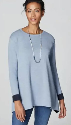 J.JILL reversible dipped hem sweater 