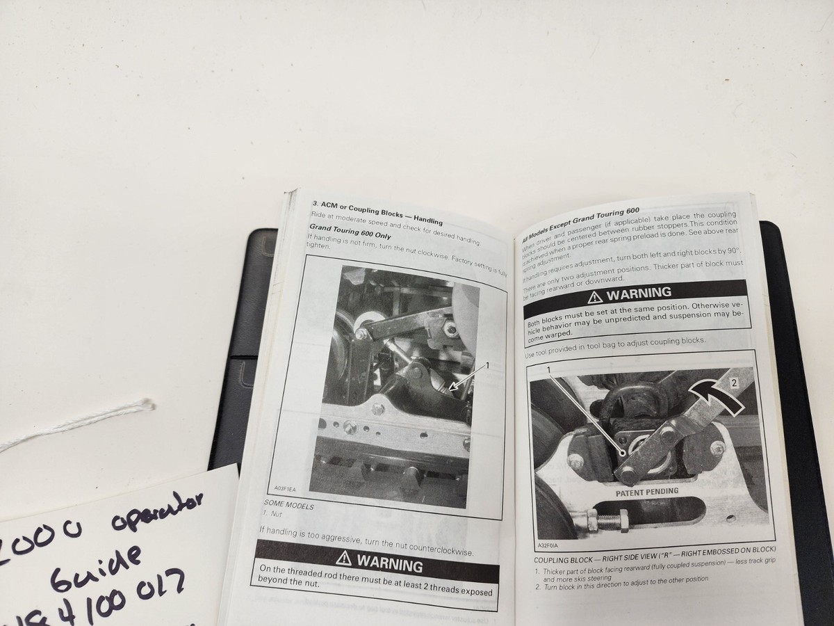 2001 Ski Doo ZX Series Snowmobile Operators Guide Safety
