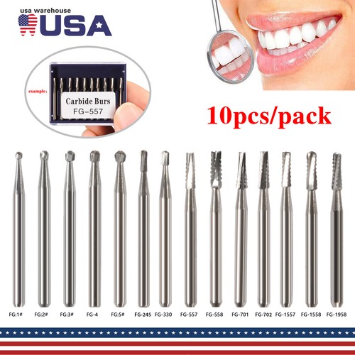 10-100pcs Dental Round Carbide Tungsten FG RA Burs For High Speed Handpiece Low - Picture 6 of 217