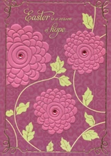 Pink Flowers with Gems - Designer Greetings Easter Card by Designer Greetings