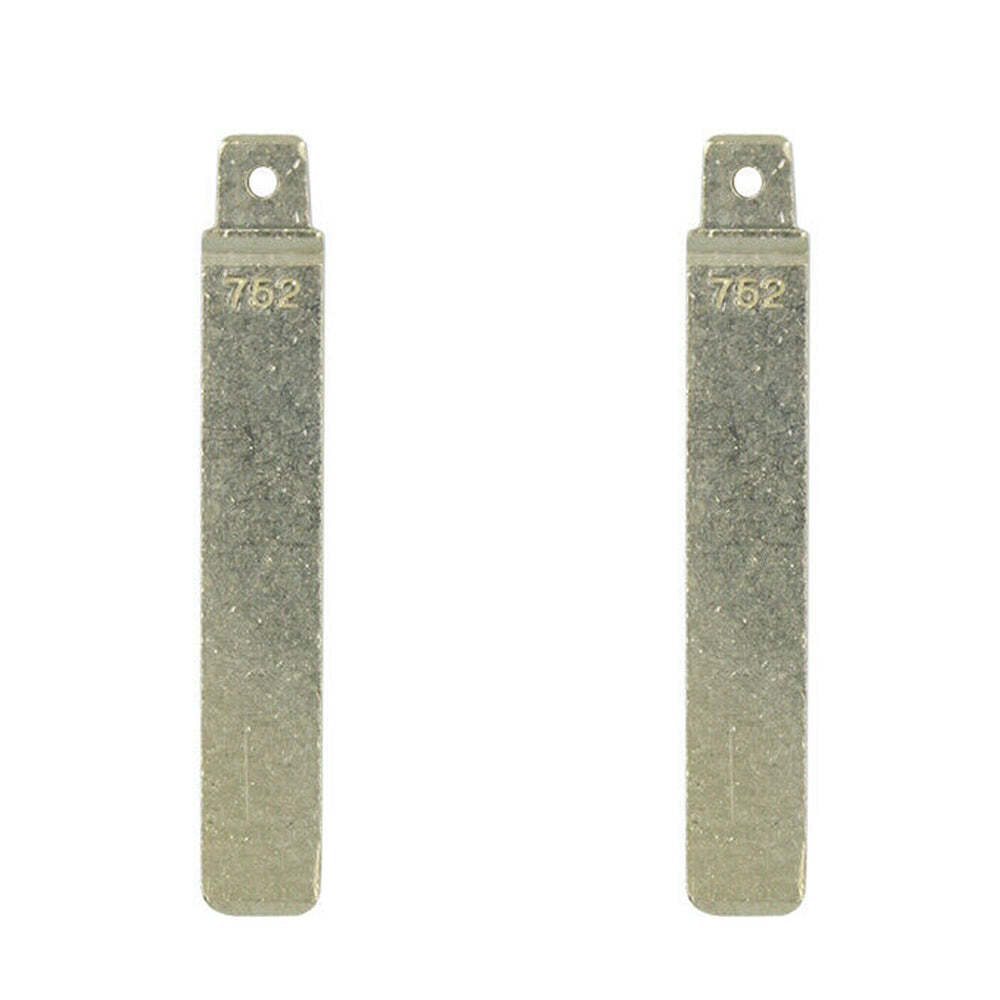 New Uncut Blank Blade Insert Key Replacement for Hyundai Santa Fe KK12 (2 Pack)