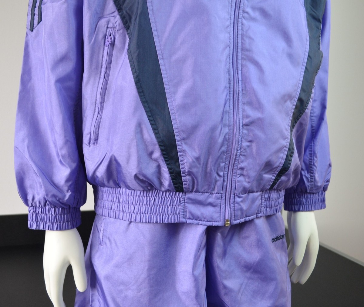 Unisex 80s 90s ADIDAS Full Shell Suit Tracksuit Jacket Lilac Unisex 80s 90s ADIDAS Full Shell Suit Tracksuit Jacket Lilac