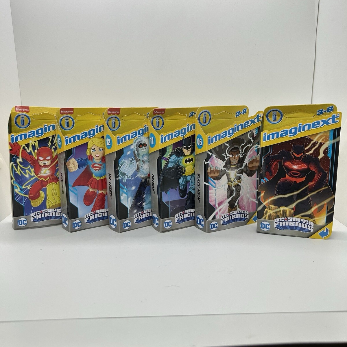 Imaginext DC Super Friends Figure Lot Batman Flash Black Adam Supergirl  Freeze