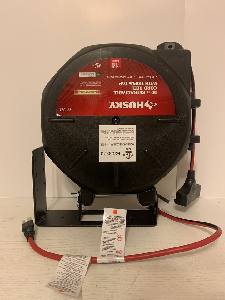 OPEN BOX HUSKY 50 ft Retractable Cord Reel, Model 291322 eBay