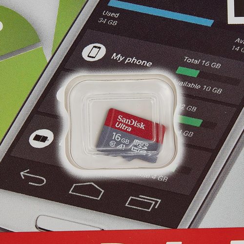 SanDisk Ultra 16GB Micro SD SDHC Memory Flash Card UHS-I Class 10 SDSQUAR-016G-G - Photo 2 sur 4