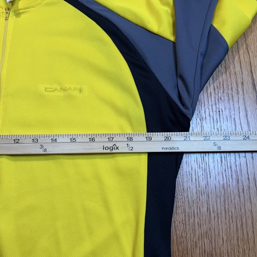 CANARI Jorah Cycling Jersey Men's XL Full Zip Yellow Top Shirt Long Sleeve - 第 4/7 張圖片