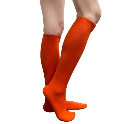 Halloween Women/Ladies Cute Neon Orange Solid Dress Knee