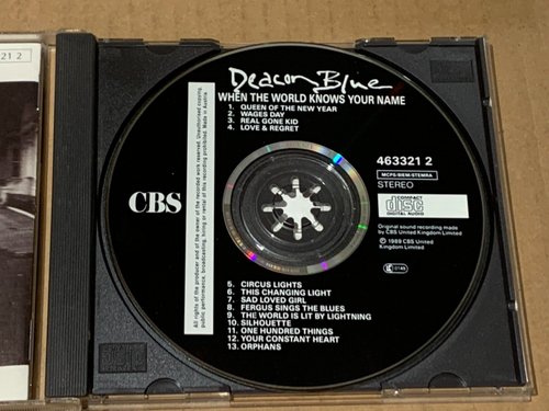(U.K. Pressing) Deacon Blue - When The World Knows Your Name (CD) FREE SHIPPING - Picture 2 of 6