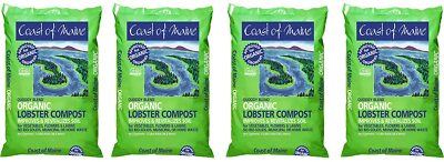 Coast of Maine Q1 Quoddy Blend, Lobster Compost Soil Conditioner, 1 CF (4 Pack)