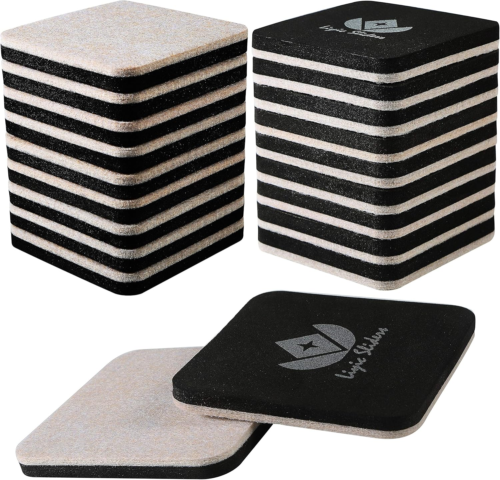 Square Felt Sliders for Hard Surfaces-Felt Furniture Sliders 20 Pack 3In.