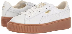 puma basket platform white gum