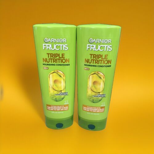 2 Pack - Garnier Fructis Triple Nutrition Nourishing Conditioner - 12 Fl Oz