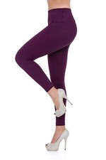 Womens High Waisted Leggings Cotton Full Length Plus Sizes 8 10 12 14 16 18 20+