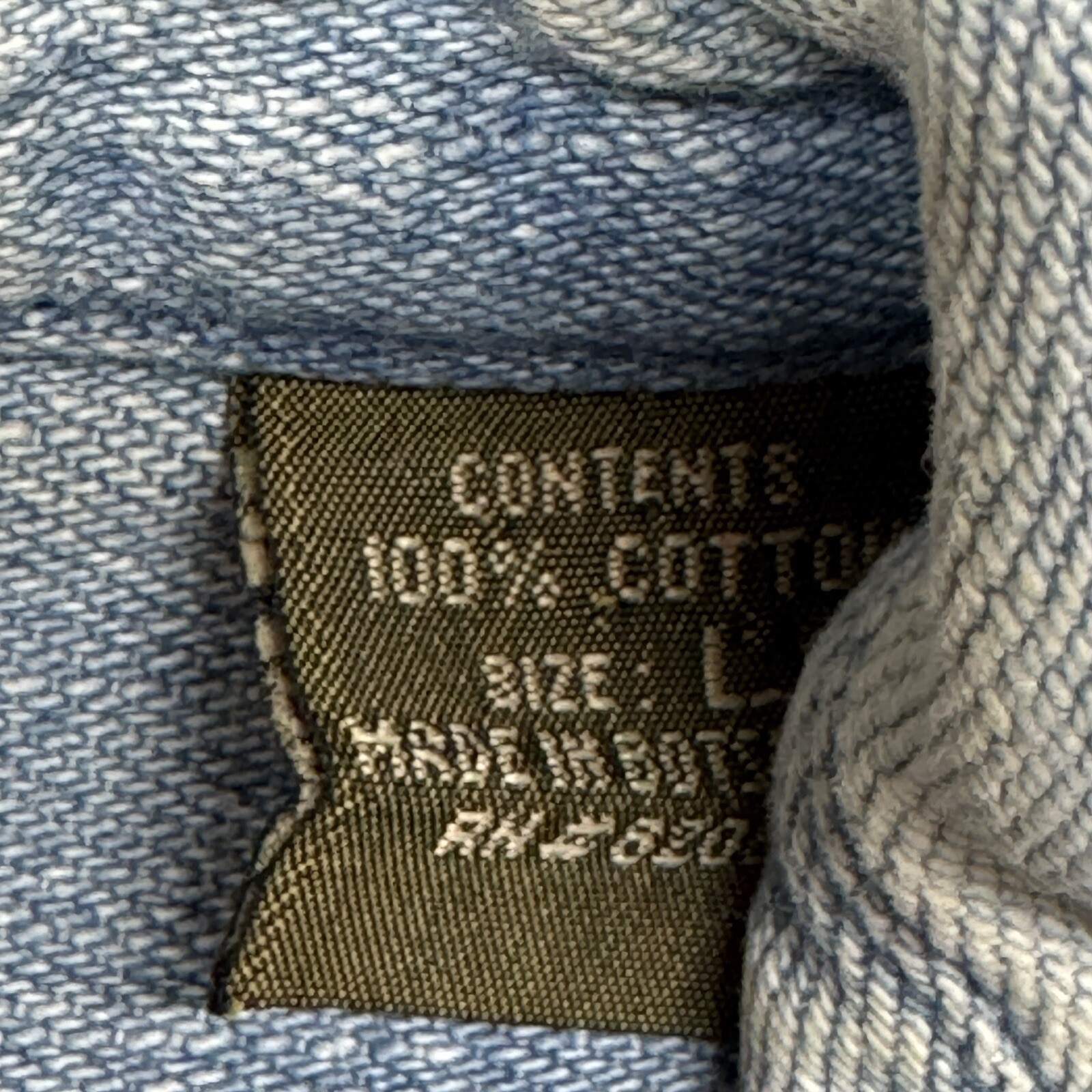 Mossimo Construction Button Up Collared Blue 100%… - image 15