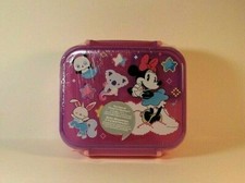Disney Store Minnie Mouse Sectional Food Container With Utensil Lunch Box NEW