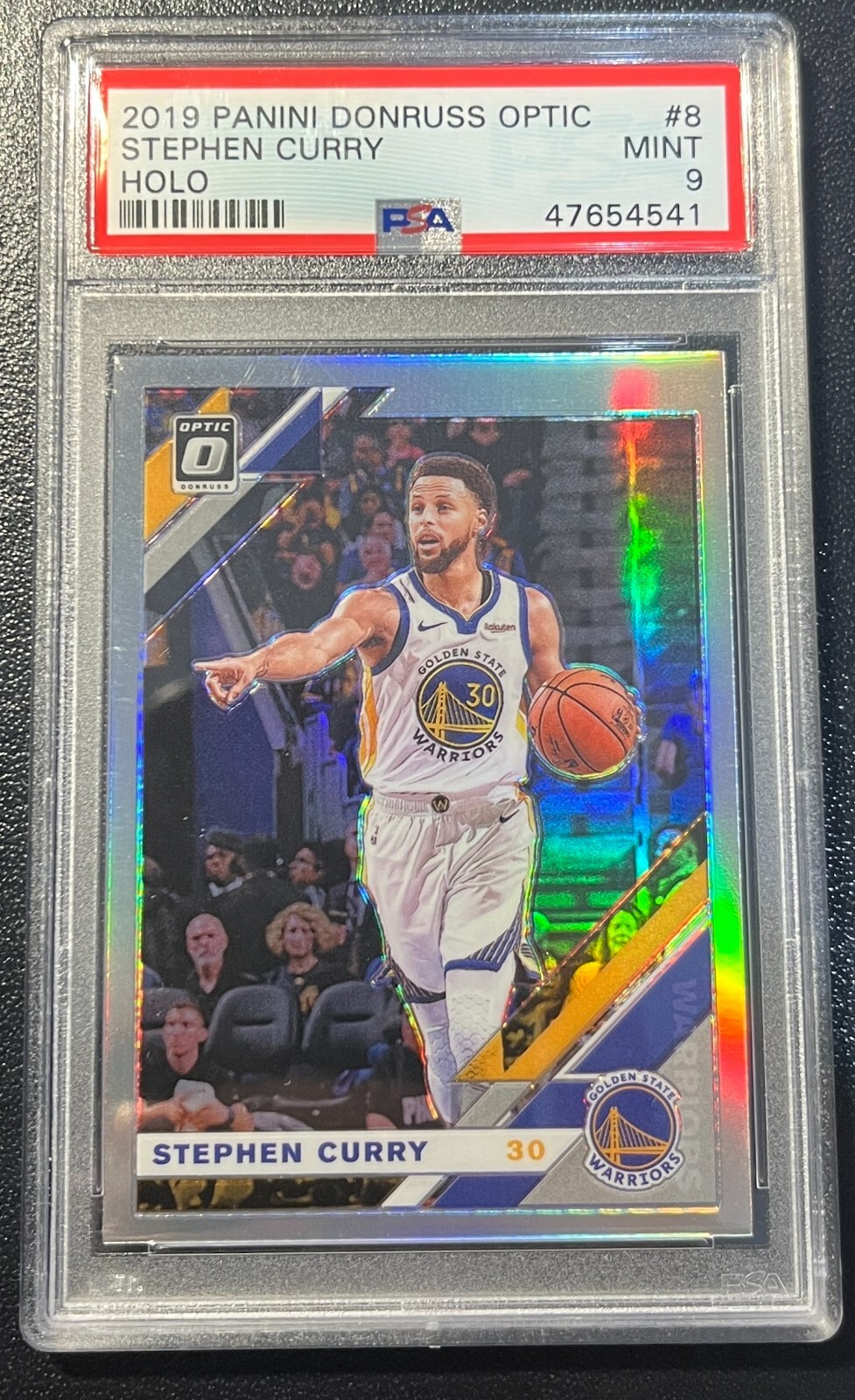 2019-20 Panini Donruss Optic Stephen Curry Holo Prizm #8 PSA 9