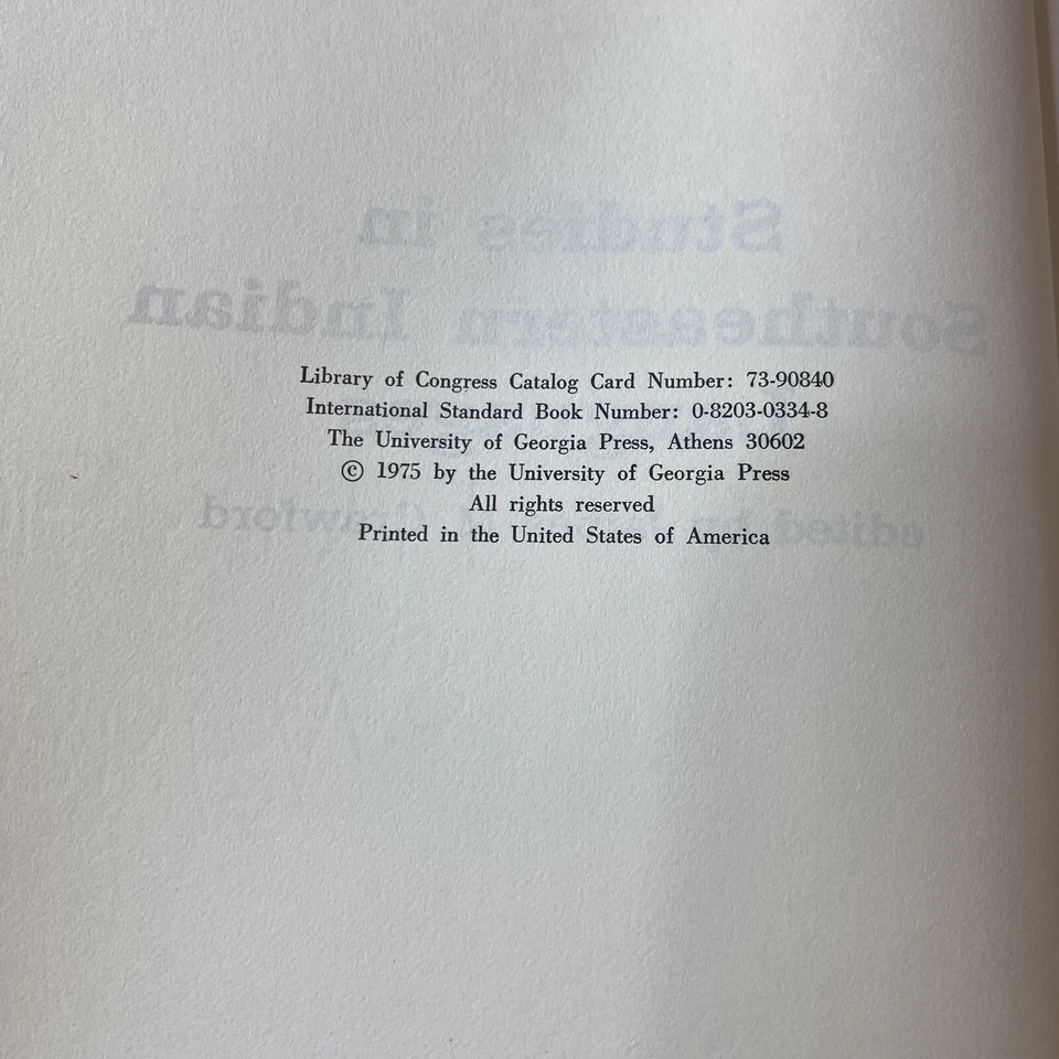 James M Crawford / Studies in Southeastern Indians Languages 1st Edition 1975 - Image 3 of 4