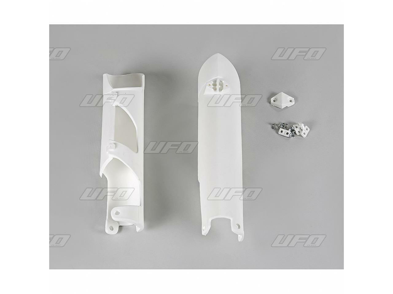 Protections de fourche UFO blanc pour remplacer vos plastiques rayés de Husqvarna TC250 2014