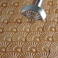 Leather Stamping Tool - Petal Shell w/ Dot Stamp