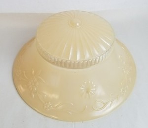 Vintage Round Cream Glass Ceiling Light Hanging Dome Bead Design 3