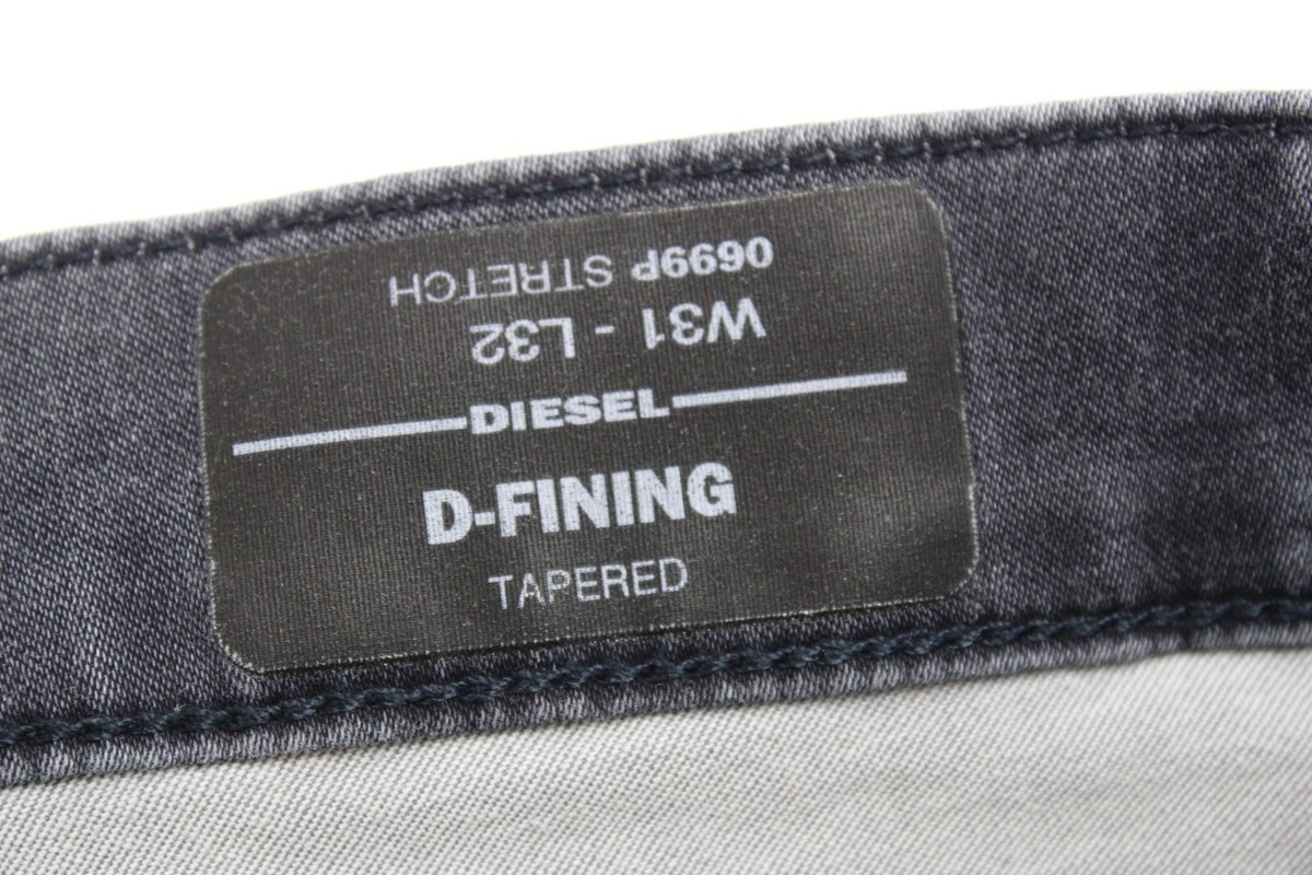 DIESEL D-Fining Tapered 0699P Stretch Jeans Men's W31/~L29 Button